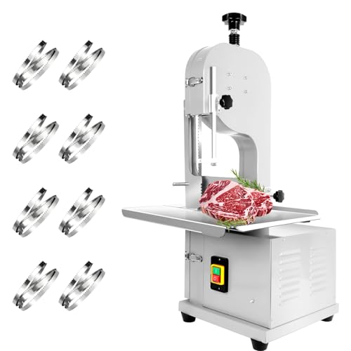2000W Commercial Bandsaw Machine with Stainless Table, Electric Bone Saw for Meat H14037