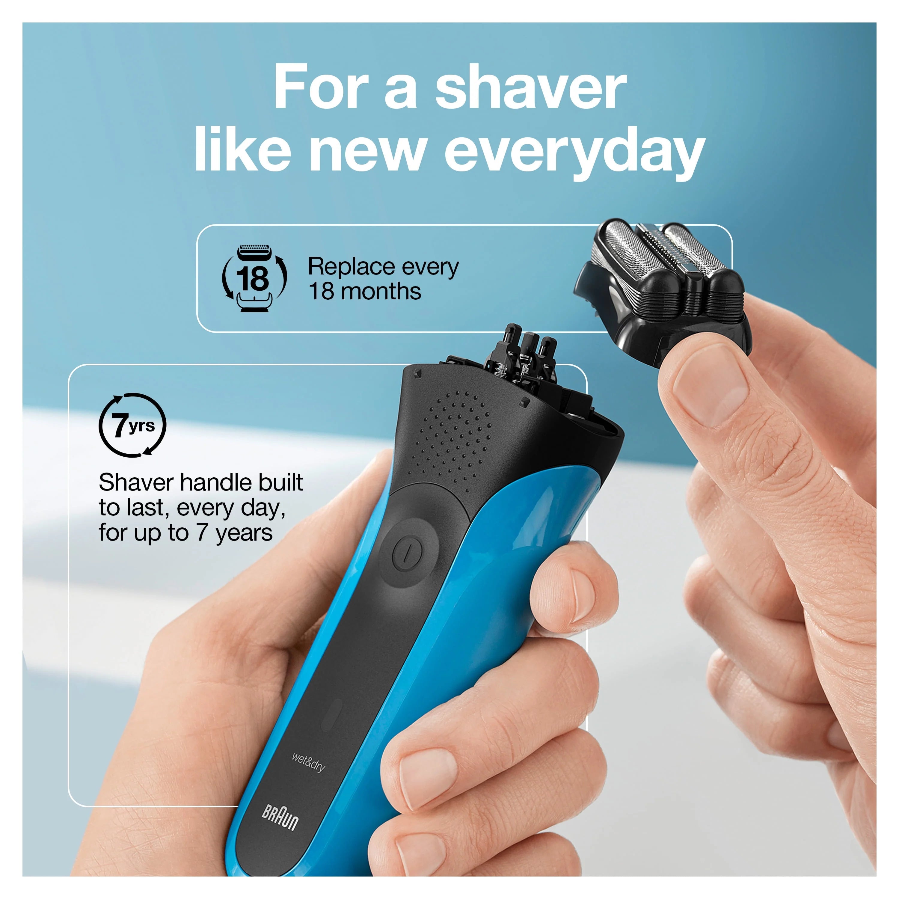 Braun Series 3 310s Rechargeable Wet Dry Electric Shaver O62765
