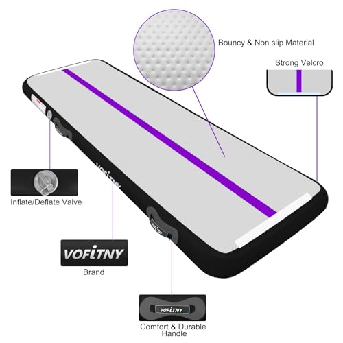 VOFiTNY Inflatable Gymnastics Air Track Tumbling Mat with Pump L674