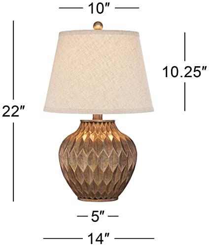 360 Lighting Buckhead Modern Accent Table Lamp 22" Warm Bronze Brown L3535