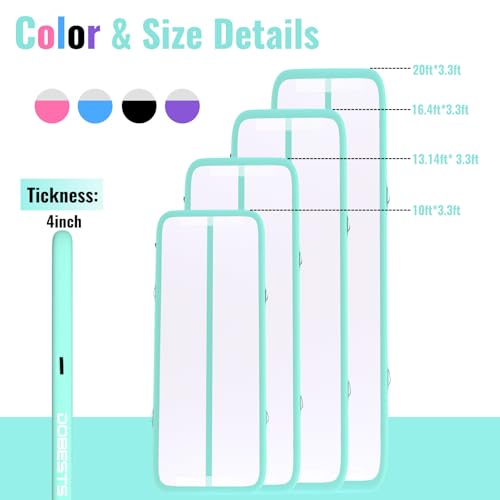 DOBESTS Inflatable Gymnastics Tumbling Mat with Pump G20525