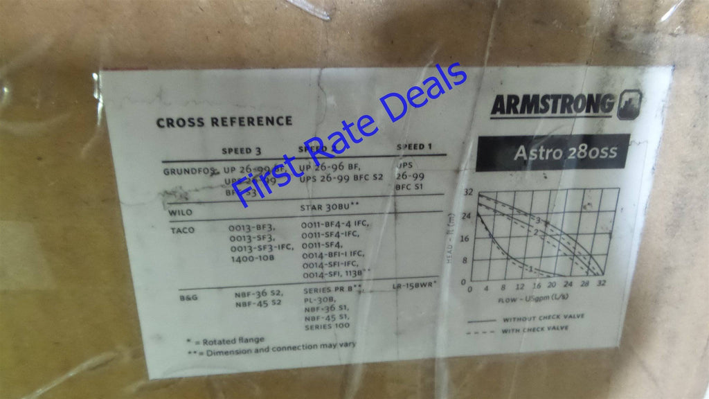 Armstrong Pumps Astro 280SS Circulator Pump, 115V, 5/16 HP B6998