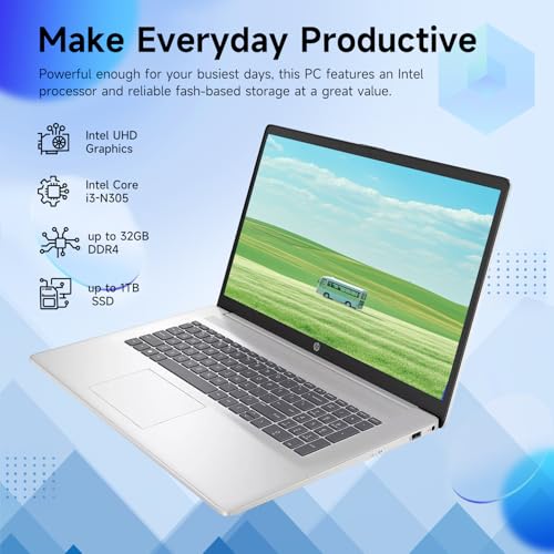 HP 17.3" Touchscreen Laptop, Intel Core i3, 32GB RAM, 1TB SSD, Windows 11 P53485