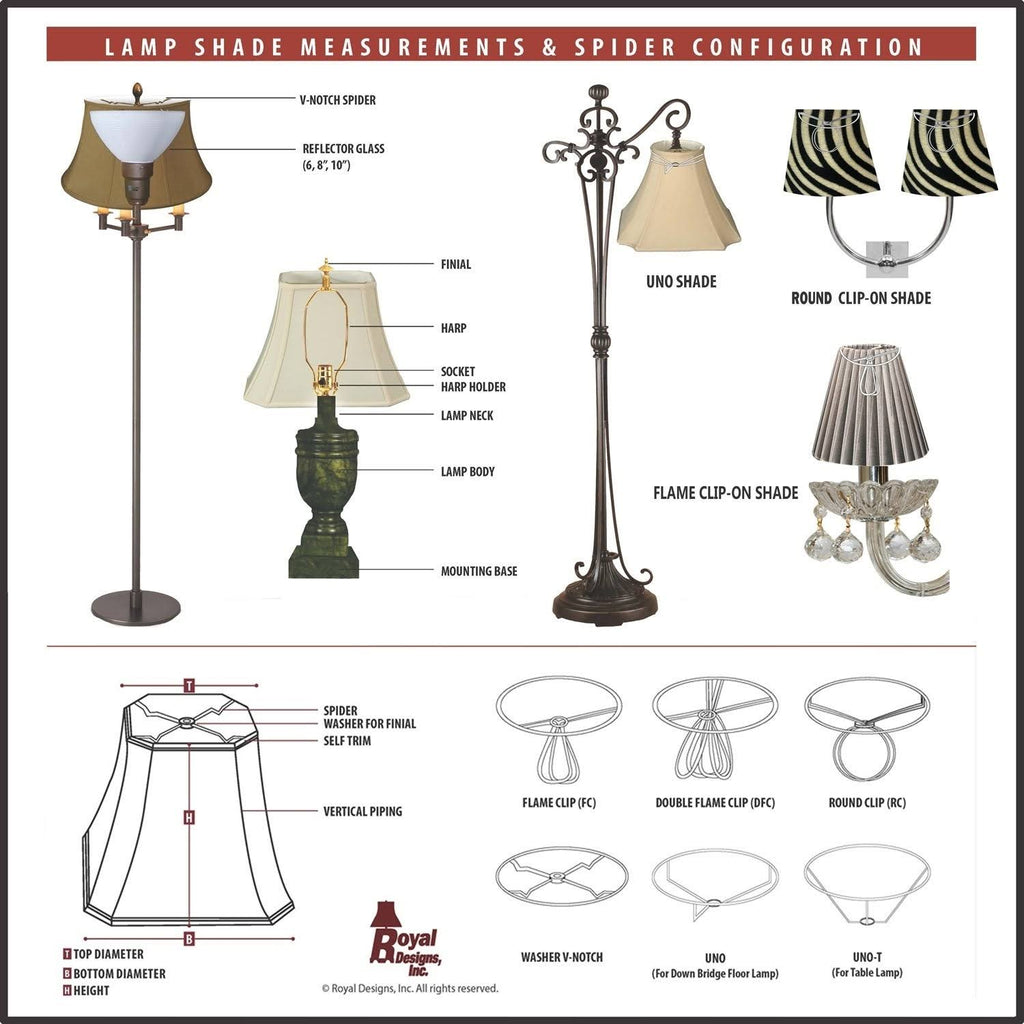 Royal Designs 20x22 Deep Empire Lamp Shade Beige P91393