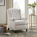 Daubert 29x22 Wide Manual Wing Chair Recliner Alcott Hill Body Fabric: Light Gray Polyester Blend