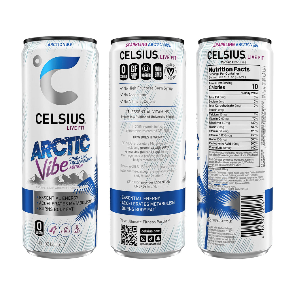 CELSIUS Sparkling Space Variety Pack, Functional Energy Drink, 12 fl oz, 12-Pack T823