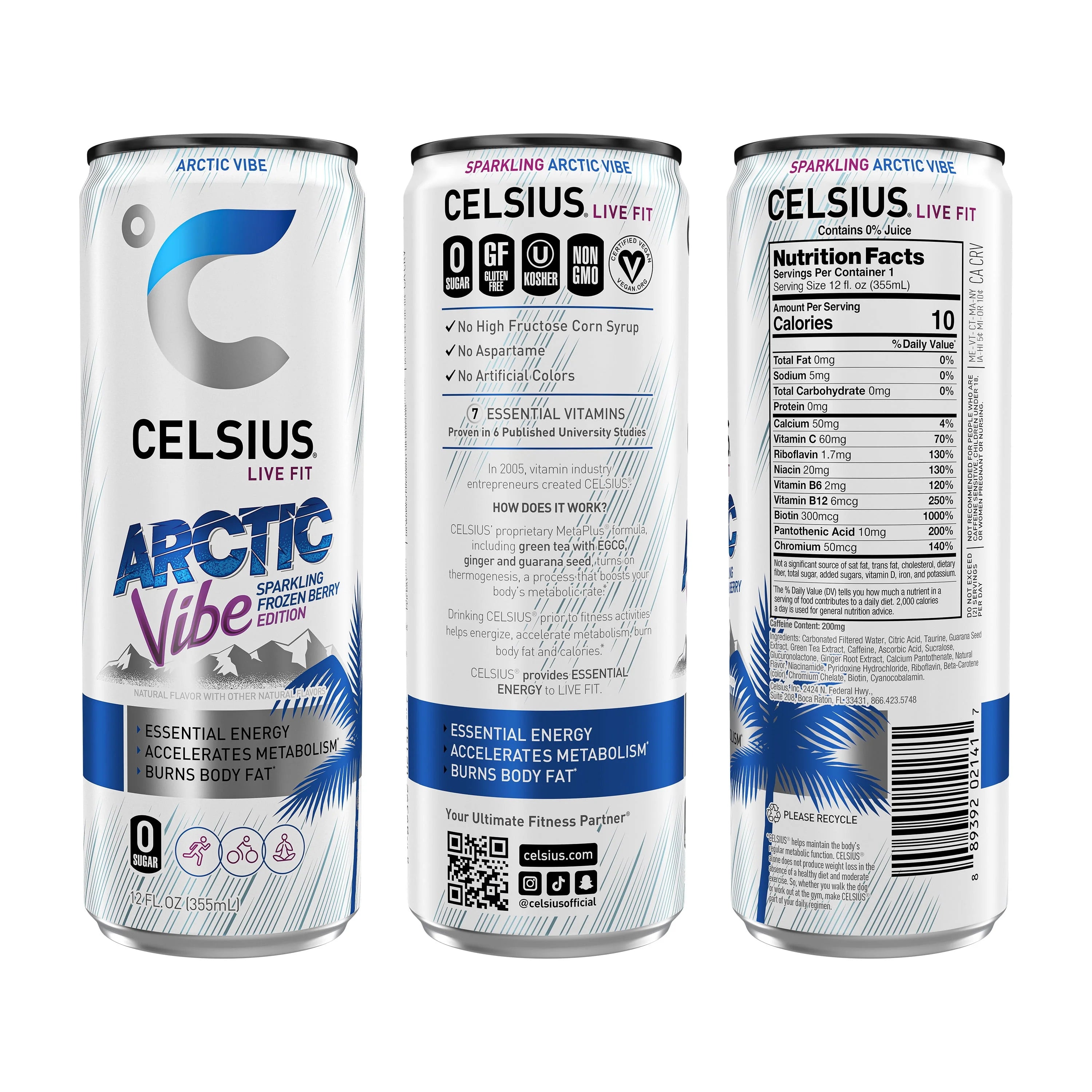 CELSIUS Sparkling Space Variety Pack, Functional Energy Drink, 12 fl oz, 12-Pack T823