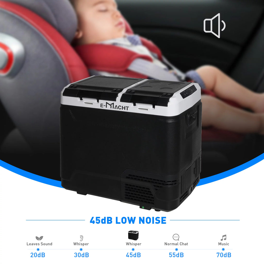 12V Portable Dual Zone Car Refrigerator 31.7QT with WiFi App Control N5786