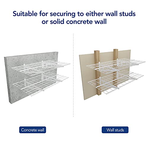 FLEXIMOUNTS 2-Pack 2x6ft Garage Wall Shelving Rack, Black C244838