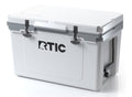 RTIC 52 Quart Ultra-Light Hard Cooler, White u0026 Grey, Lightweight, Heavy Duty Rope Handles, T-Latch Closure