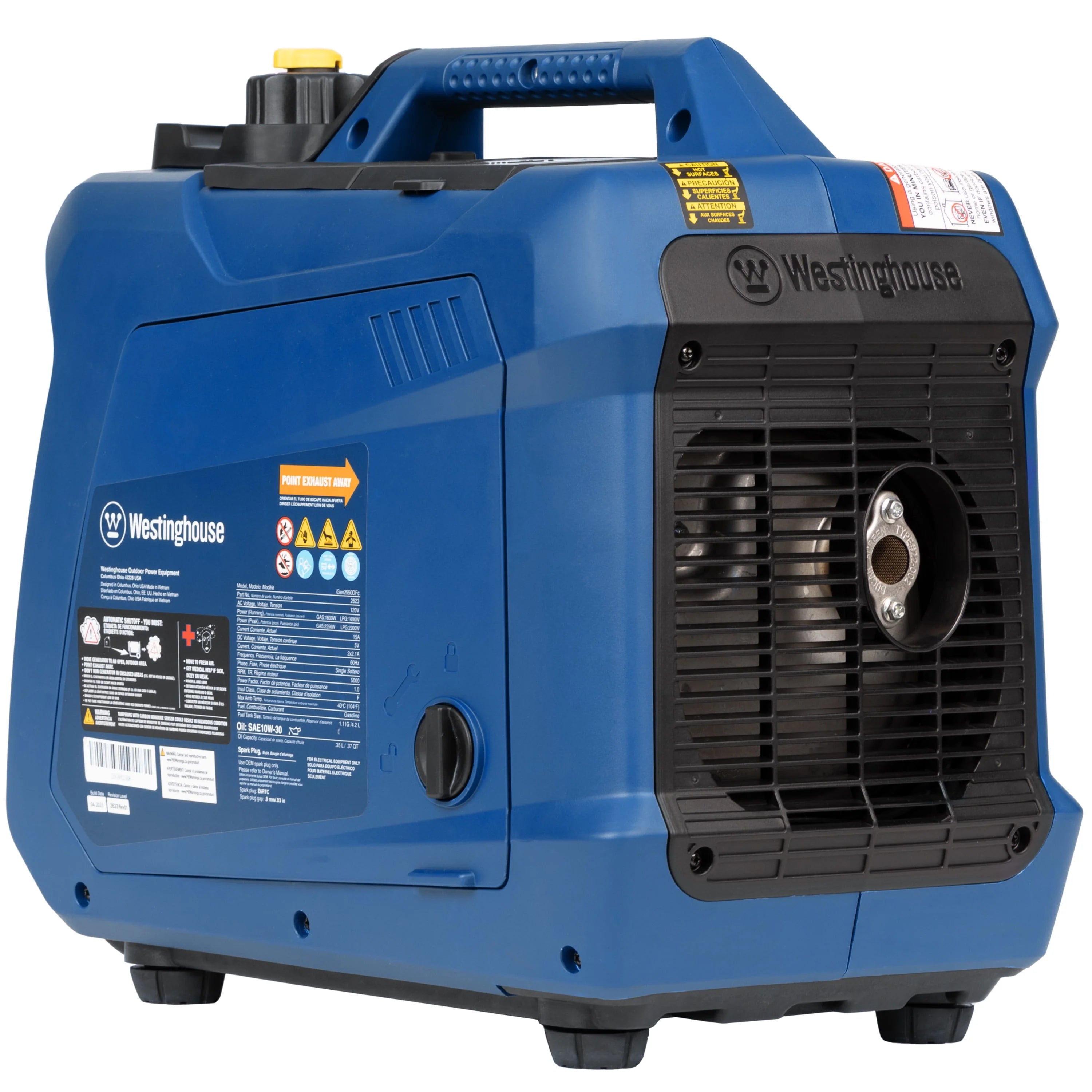 Westinghouse 2550 Peak Watt Dual Fuel Portable Inverter Generator with CO Sensor D813
