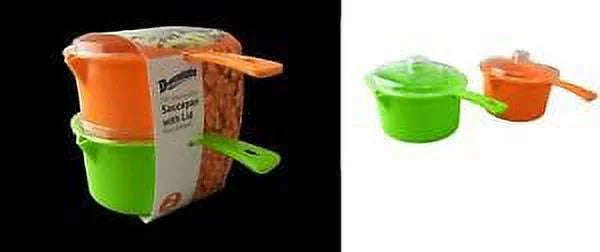 Set of 2 Microwave Saucepan With Lid 27 Ounce Store Heat and Eat 800ml each