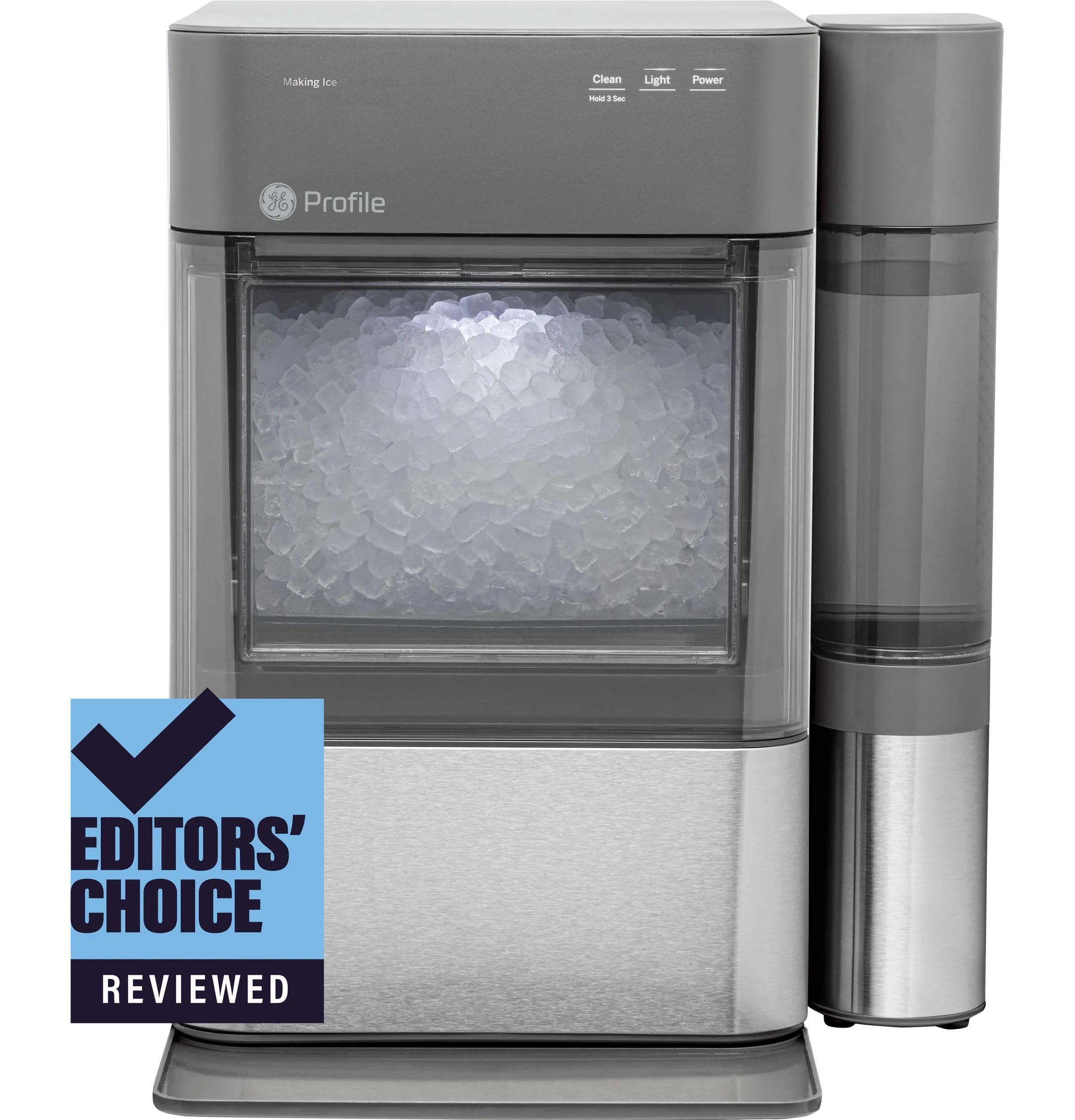 GE Profile Opal 2.0 Countertop Nugget Ice Maker with Side Tank, Black Stainless Y381684