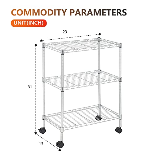 4 Tier NSF Wire Shelving Unit Heavy Duty Steel Storage Rack, Black X19089