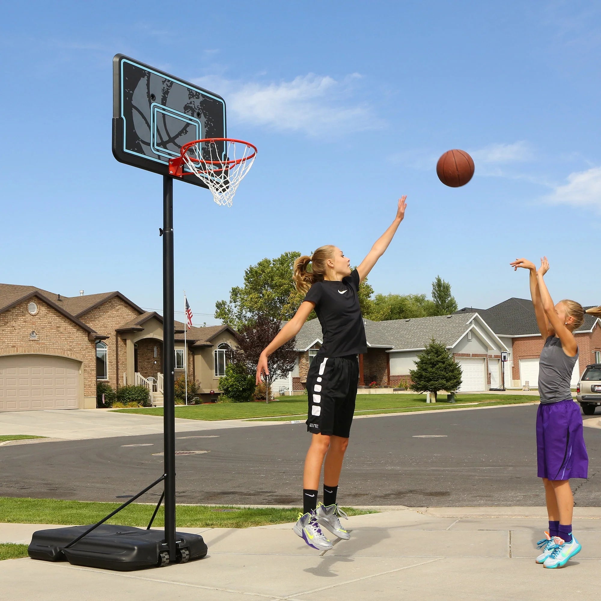 Lifetime Adjustable Portable Basketball Hoop, 44 inch HDPE Plastic Impact W285