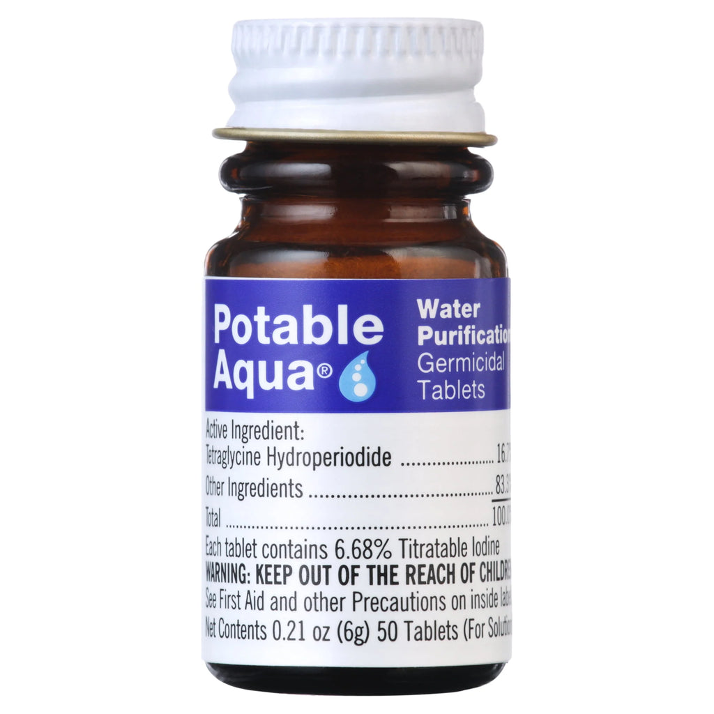 Potable Aqua Water Purification Tablets, 2 Bottles of 50 Count O370