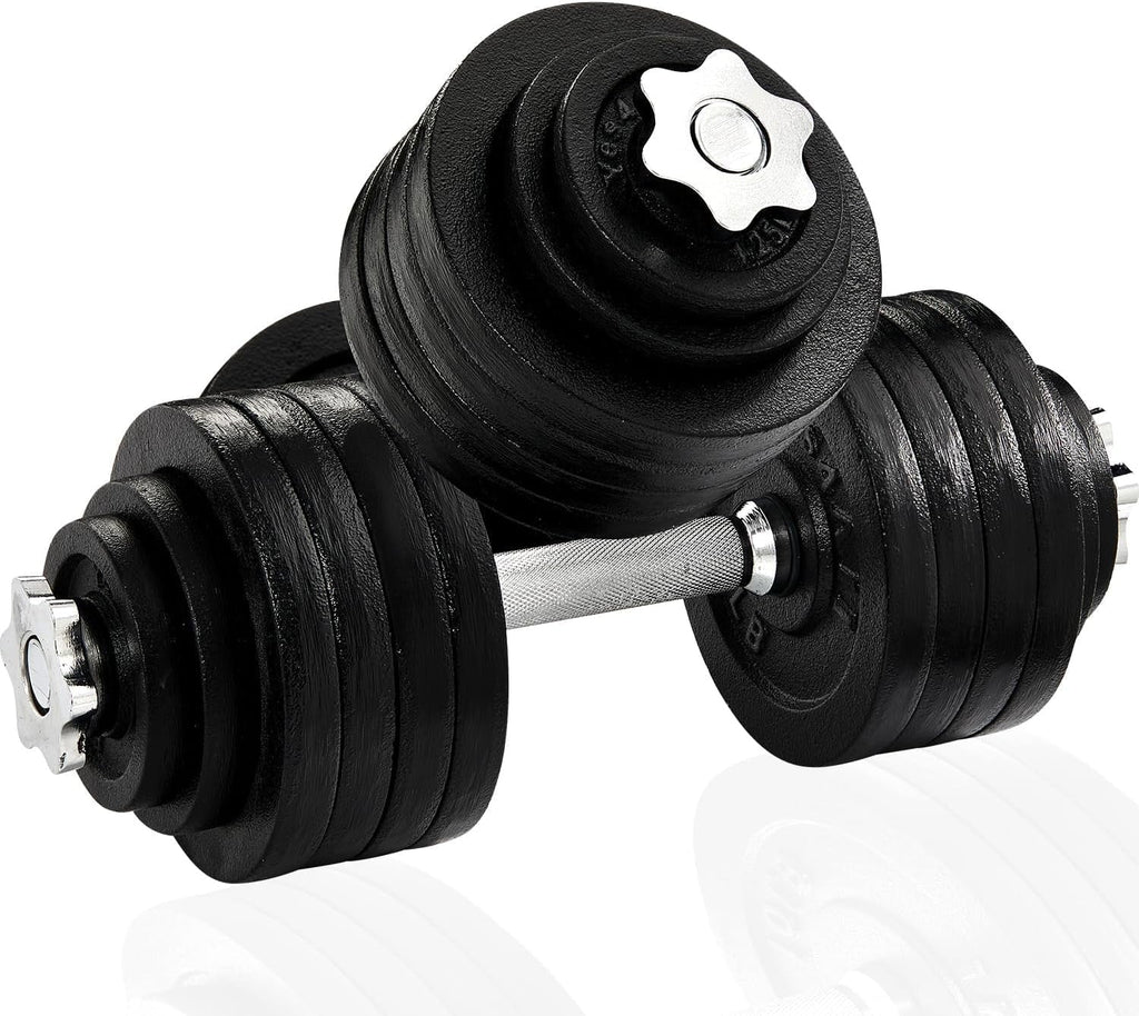 Yes4All 60 lbs Adjustable Dumbbell Set, Cast Iron Pair G3731