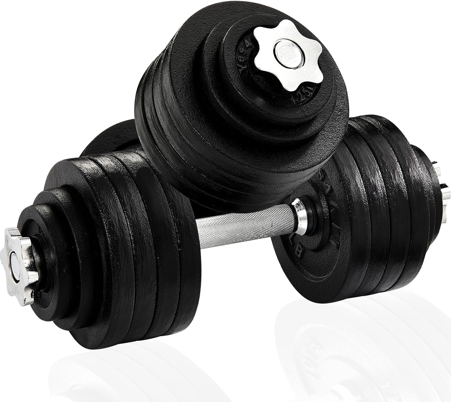 Yes4All 60 lbs Adjustable Dumbbell Set, Cast Iron Pair G3731