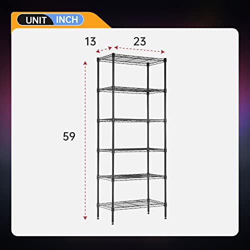 4 Tier NSF Wire Shelving Unit Heavy Duty Steel Storage Rack, Black X19089