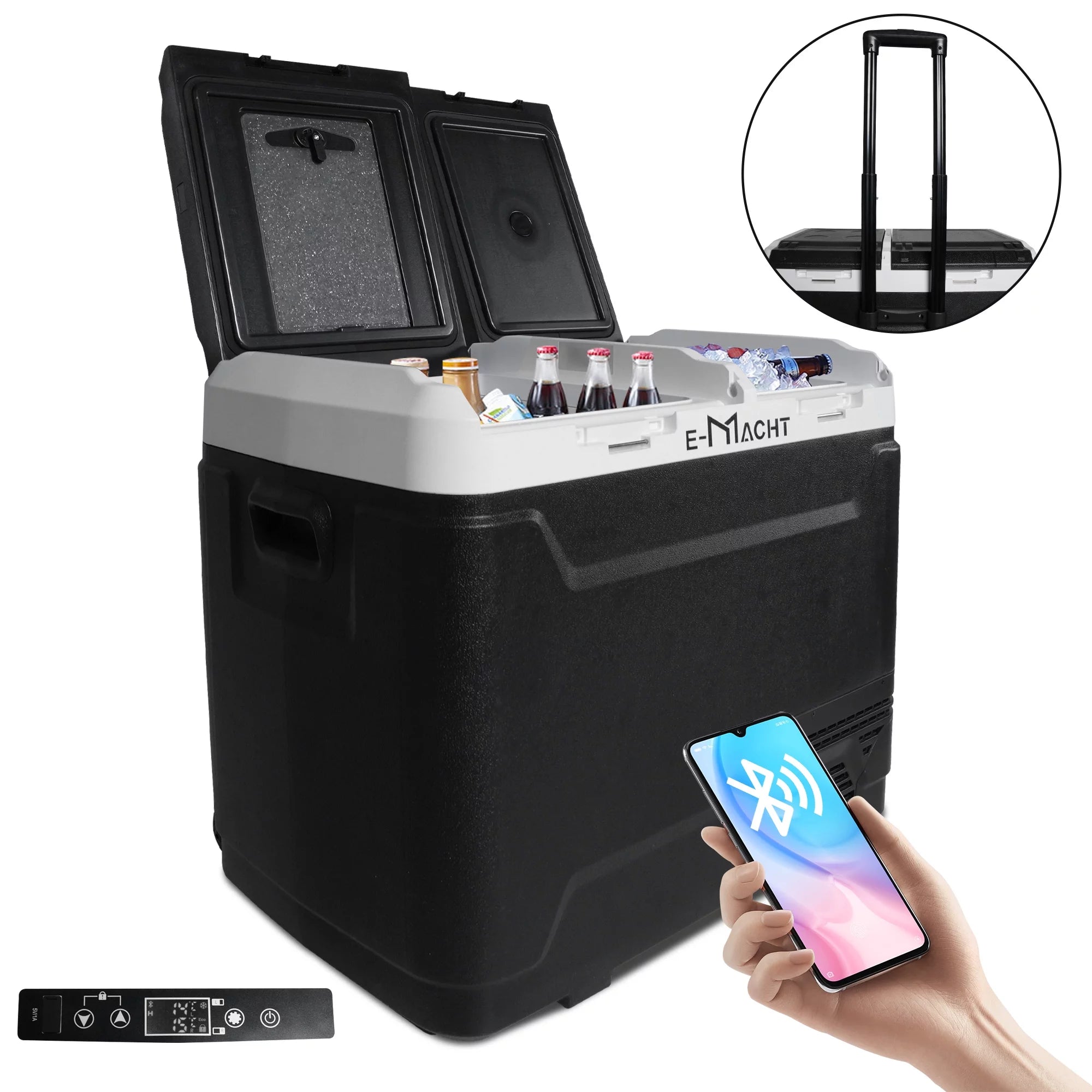 12V Portable Dual Zone Car Refrigerator 31.7QT with WiFi App Control N5786