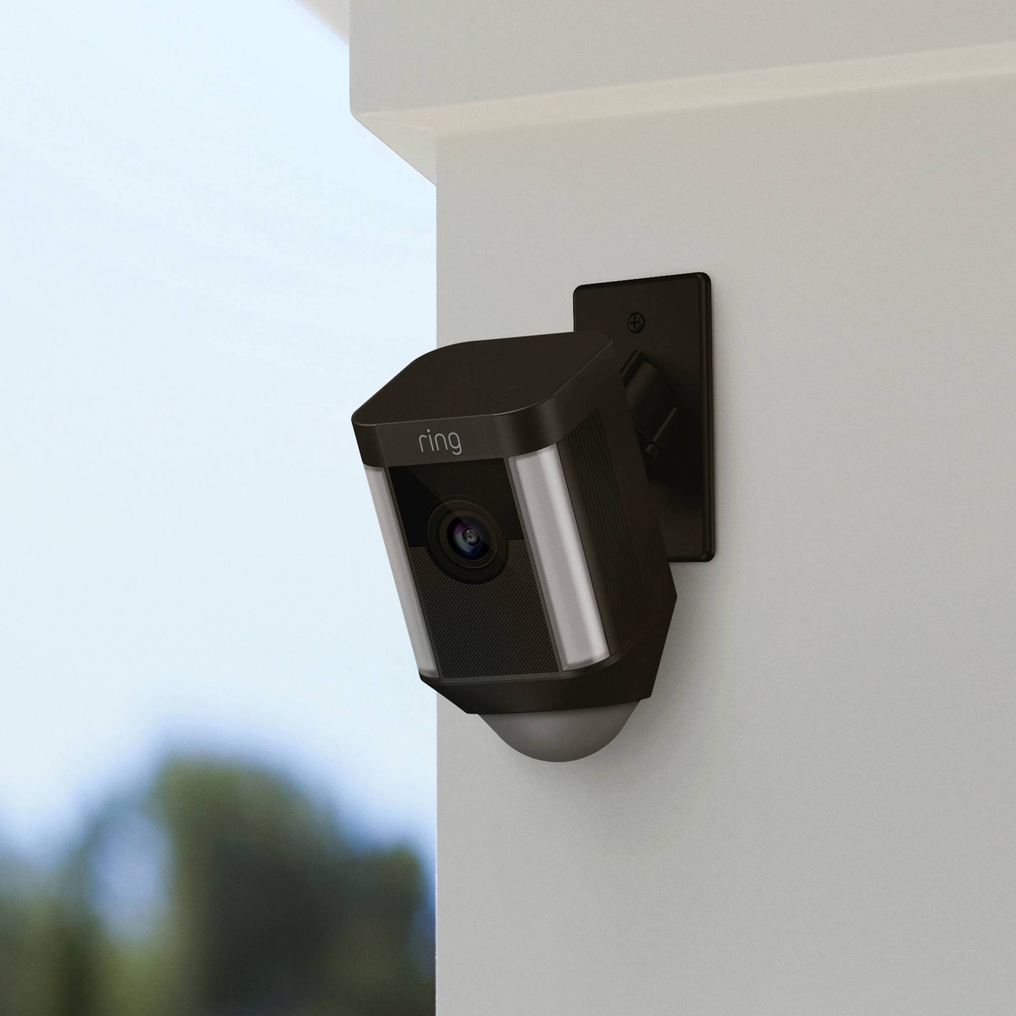Ring Spotlight Wi-Fi Security Camera, 1080p, Black L396469