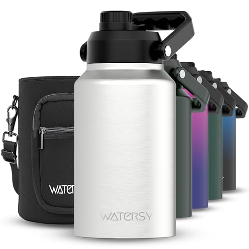 128oz Insulated Stainless Steel Water Bottle with Handle, Black W803