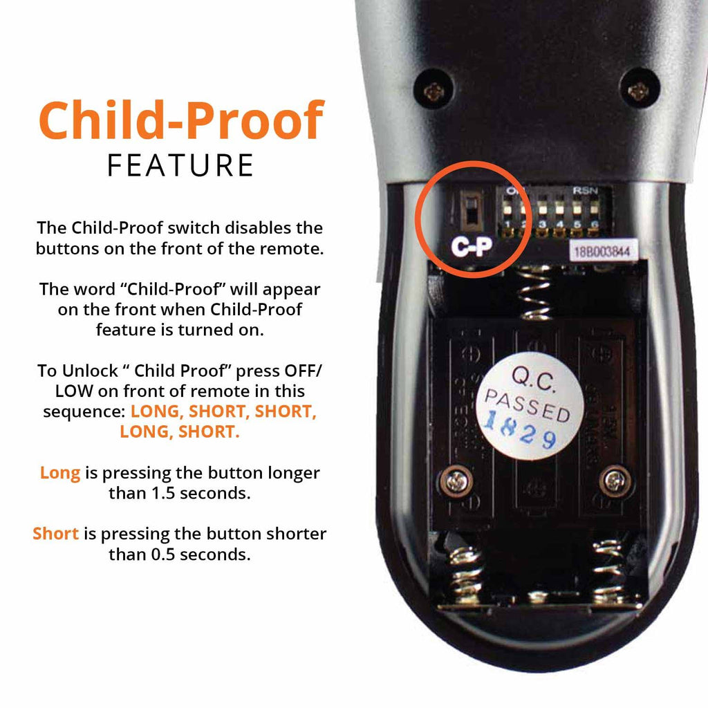 Acumen On/Off Fireplace Remote Control with 9-foot Wires RCK-IW A108191