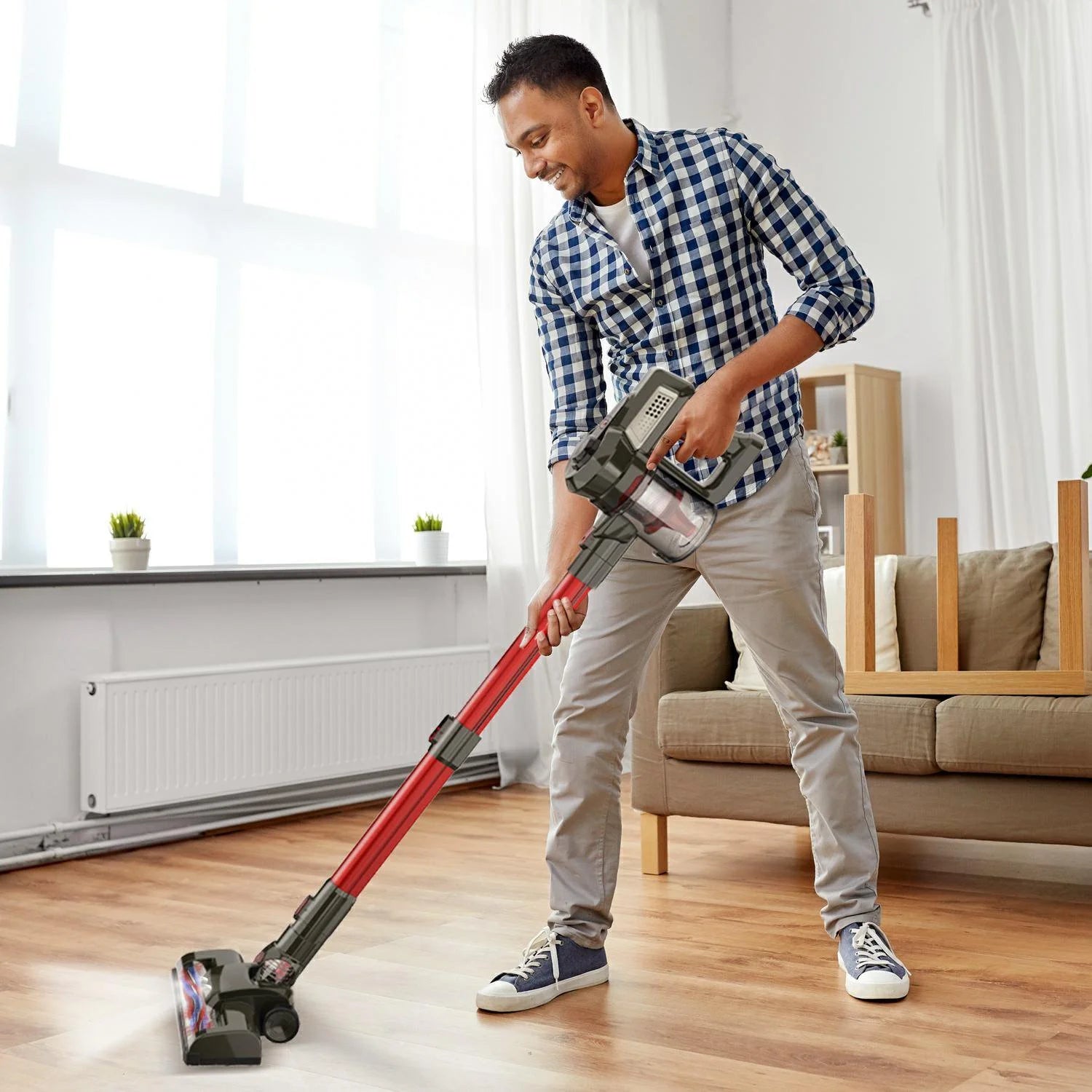 INSE Cordless Vacuum Cleaner, 6-in-1 Rechargeable Stick Vacuum for Home C315