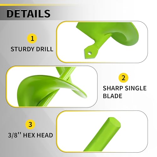 Garden Auger Drill Bit 3" x 24" for Planting and Post Hole Digging K631624