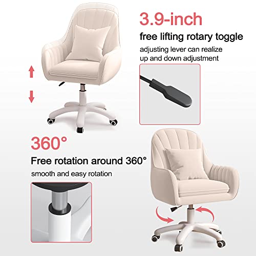 Mid-Back Upholstered Swivel Task Chair for Home Office N37900