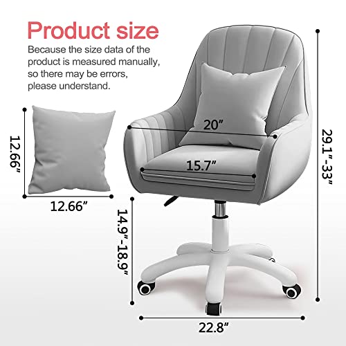 Mid-Back Upholstered Swivel Task Chair for Home Office N37900