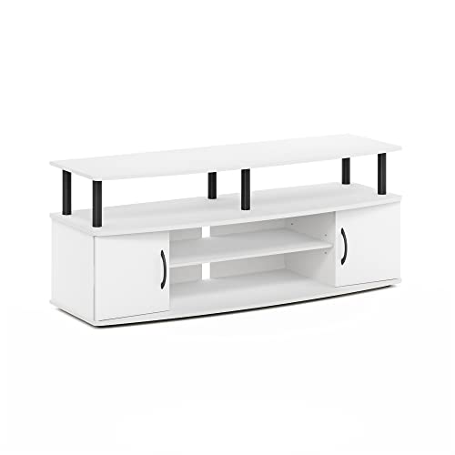 Furinno JAYA Large Entertainment Stand for TV Up to 55 Inch, French Oak Grey/Black V100781