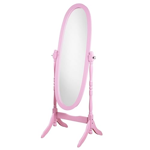 Roundhill Furniture Traditional Queen Anna Style Wood Floor Cheval Mirror L68887