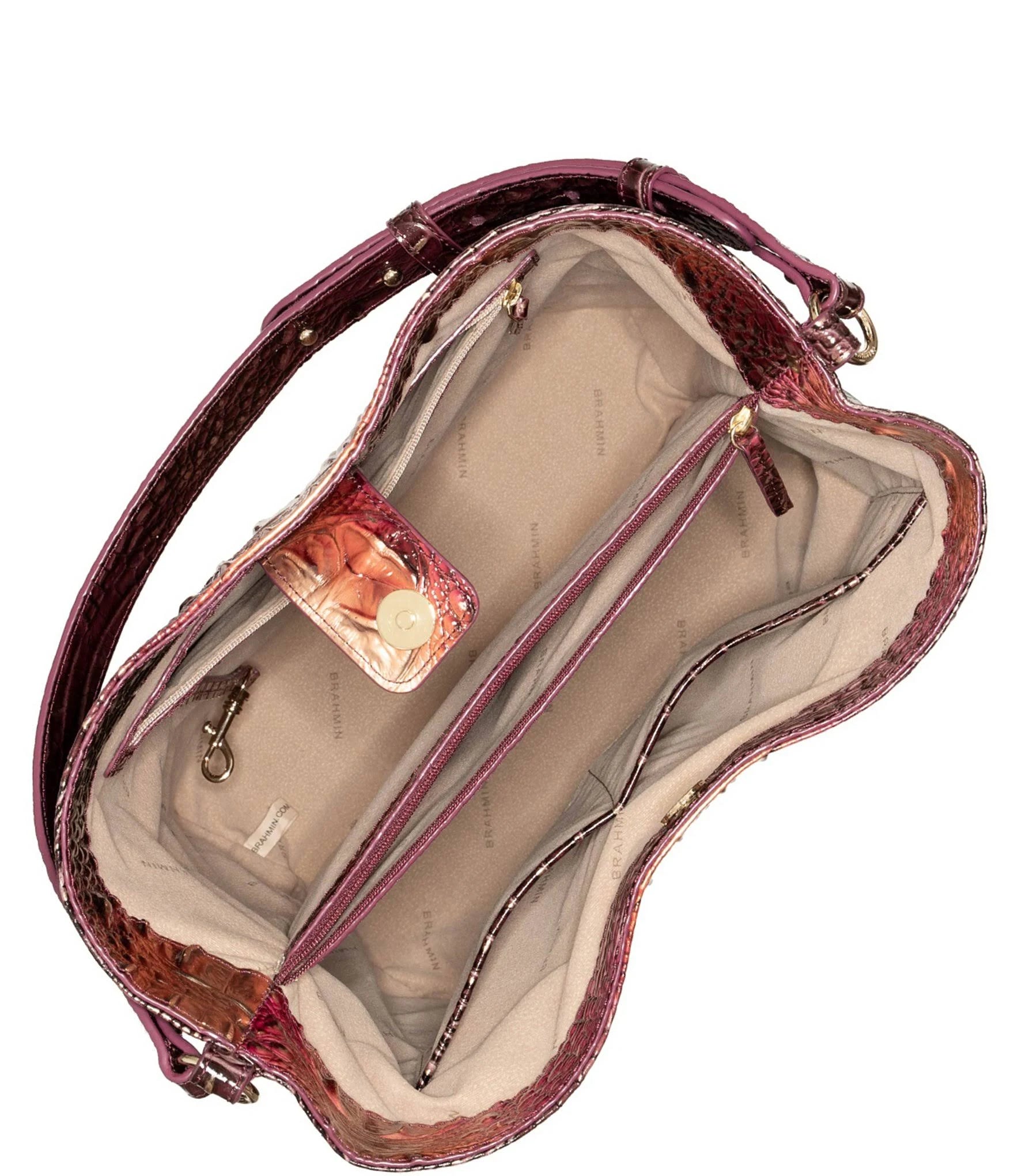 Brahmin Melbourne Large Amelia Bucket Bag - Garnet E556