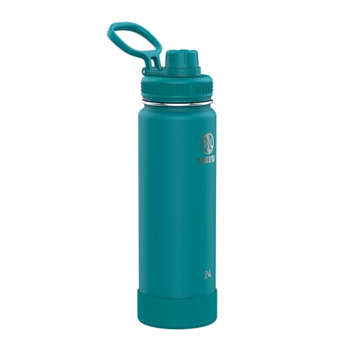 Takeya Actives Water Bottle with Spout Lid, 18 oz, Midnight Blue W579