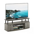 Furinno JAYA Large Entertainment Stand for TV Up to 55 Inch, French Oak Grey/Black V100781