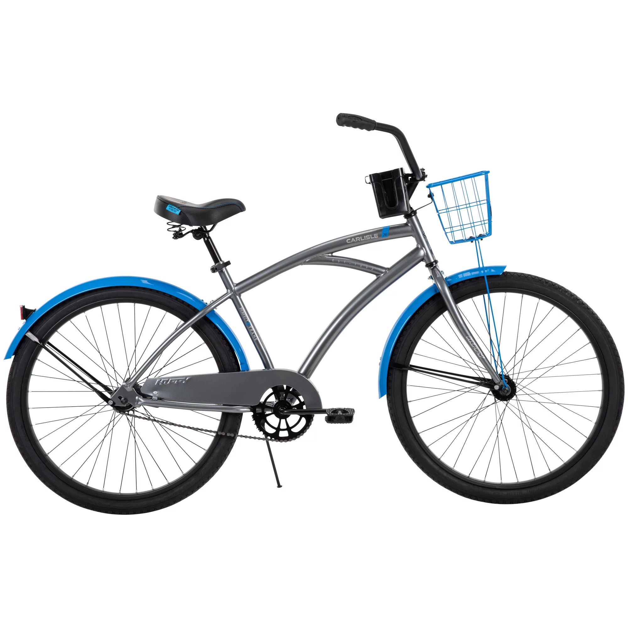 Huffy Carlisle 26-In. Cruiser Bicycle for Men, Gray and Blue R789