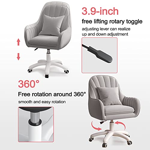 Mid-Back Upholstered Swivel Task Chair for Home Office N37900
