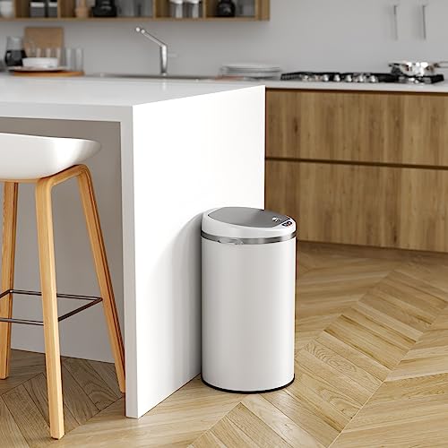 iTouchless 13 Gallon Stainless Steel Automatic Kitchen Trash Can with Lid and Odor Filter G12862