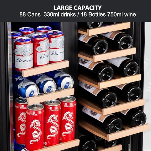 Electric Humidor Cabinet 35L with Digital LED Screen and Humidity Control C6096