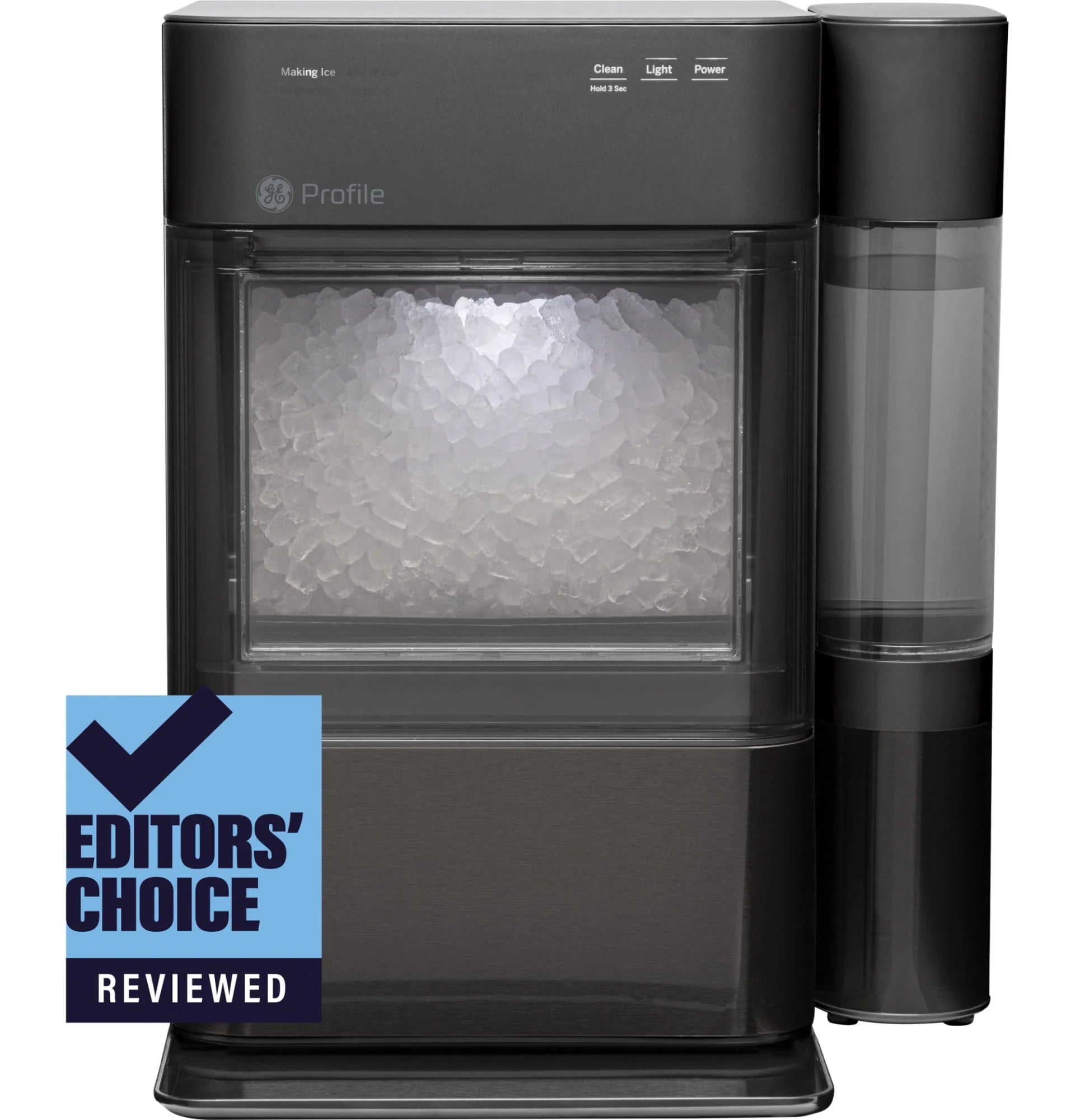 GE Profile Opal 2.0 | Countertop Nugget Ice Maker with Side Tank | 2.0XL Version | Ice Machine with WiFi Connectivity | Black Stainless