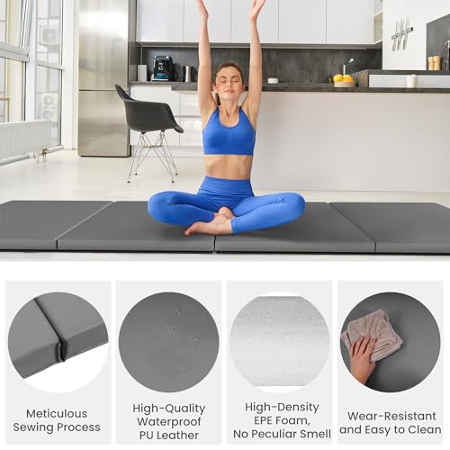 Folding Exercise Gymnastics Mat 2" Thick with Carrying Handles F717