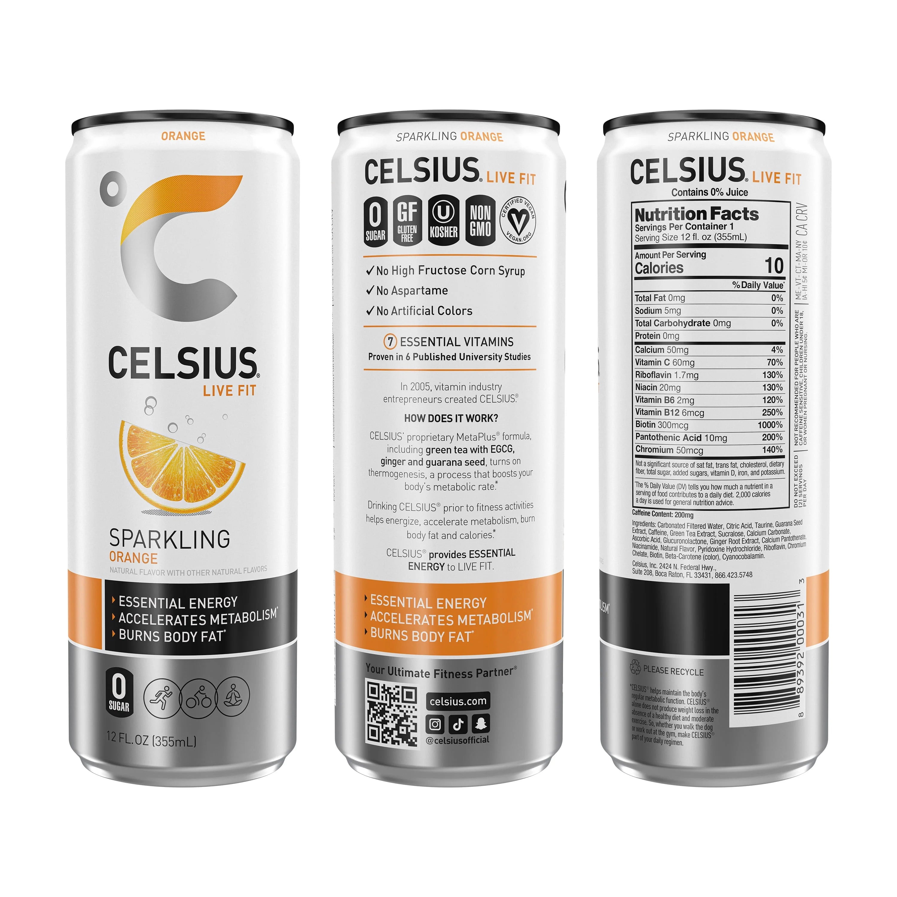 CELSIUS Sparkling Space Variety Pack, Functional Energy Drink, 12 fl oz, 12-Pack T823
