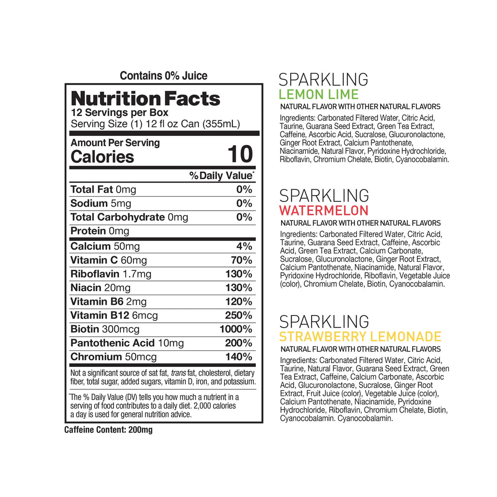 CELSIUS Sparkling Space Variety Pack, Functional Energy Drink, 12 fl oz, 12-Pack T823