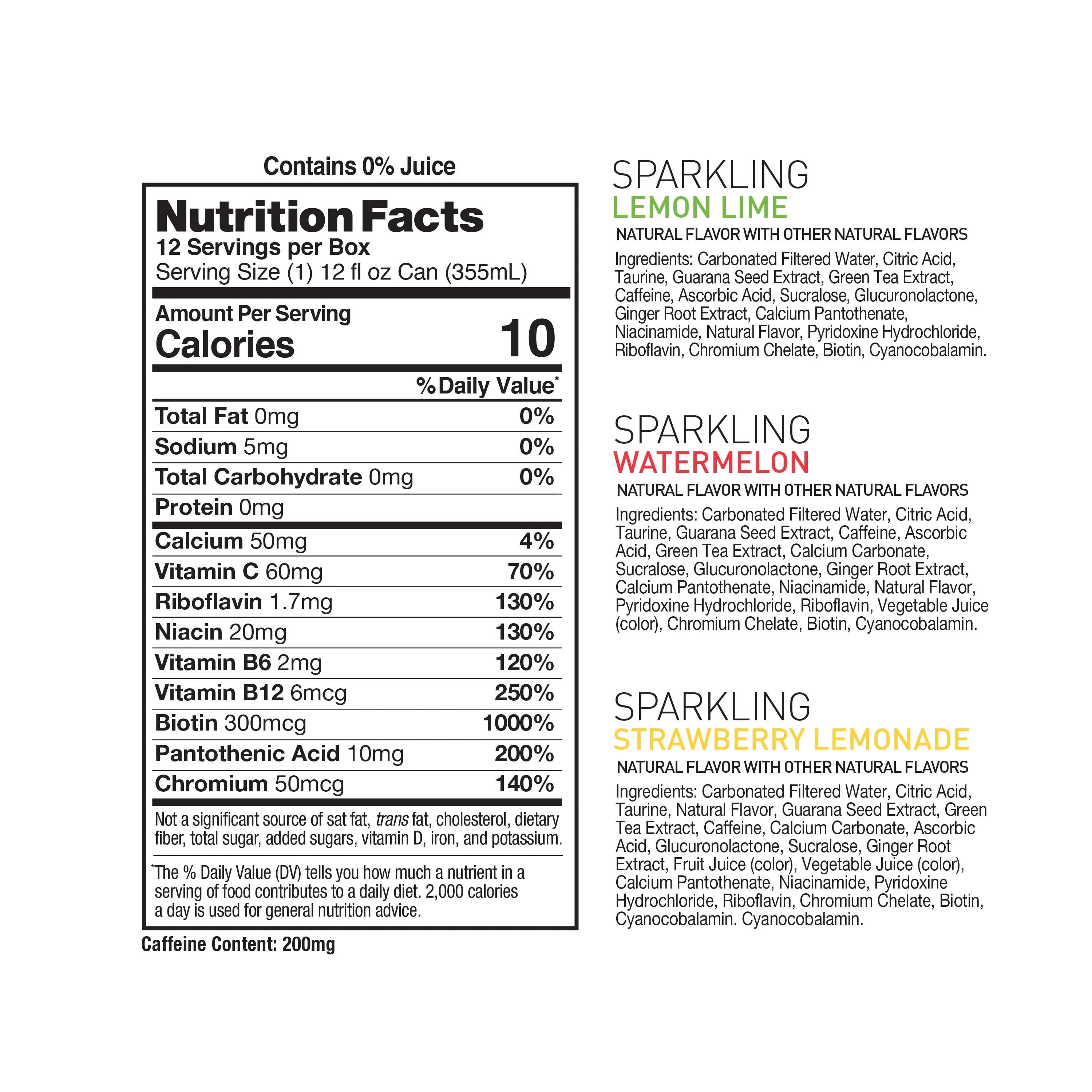 CELSIUS Sparkling Space Variety Pack, Functional Energy Drink, 12 fl oz, 12-Pack T823