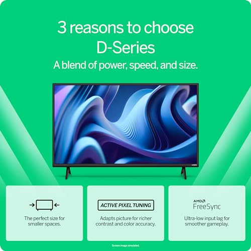VIZIO 24-inch D-Series Full HD 1080p Smart TV with AirPlay & Chromecast, 2022 Model A794