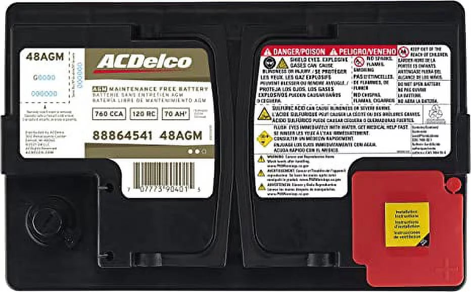 ACDelco 48AGM Vehicle Battery P36912
