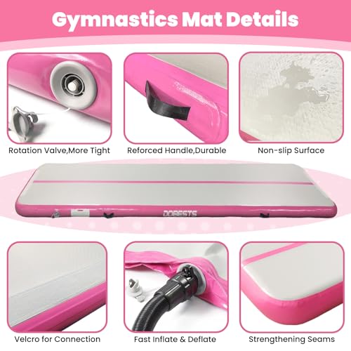 DOBESTS Inflatable Gymnastics Tumbling Mat with Pump G20525