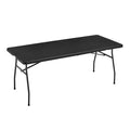 Amazon Basics Heavy Duty Portable Folding Table 6 ft with Carrying Handle, Indoor & Outdoor, White