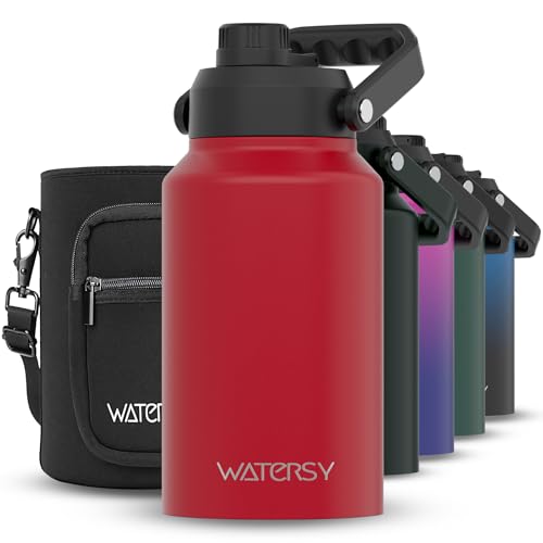 128oz Insulated Stainless Steel Water Bottle with Handle, Black W803